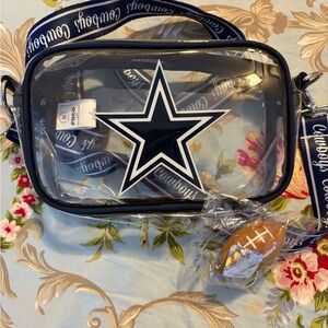 NFL Clear Crossbody Bag with Navy Accents